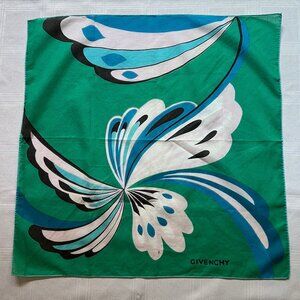 1960's Givenchy cotton square scarf